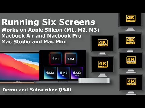 Six Displays Running on M1 Mac Mini, Macbook Air + Activity Monitor + Subscriber Q&A #WorkFromHome