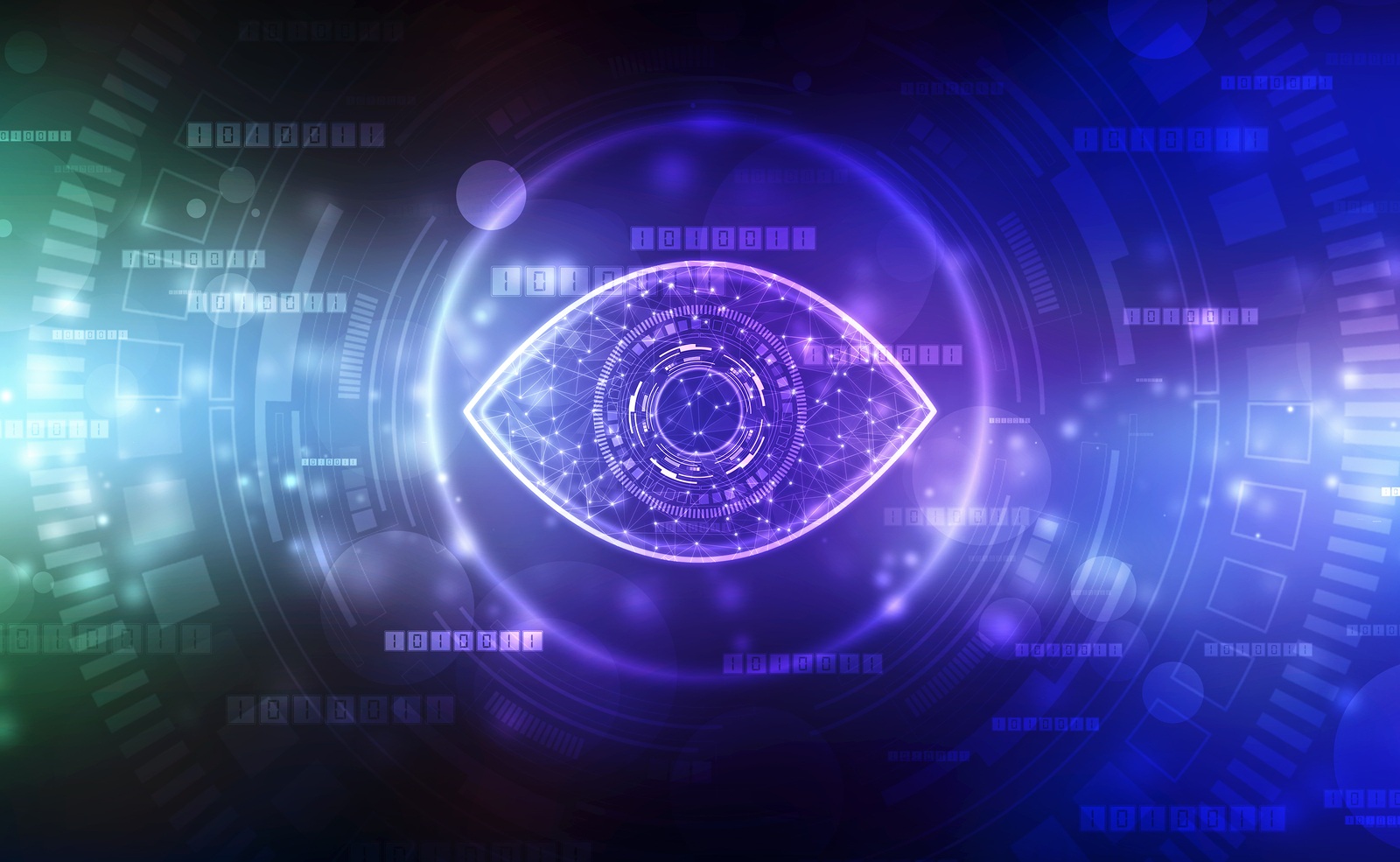 Biometric screening eye, Digital eye, Security concept, cyber security Concept, Technology Concept background