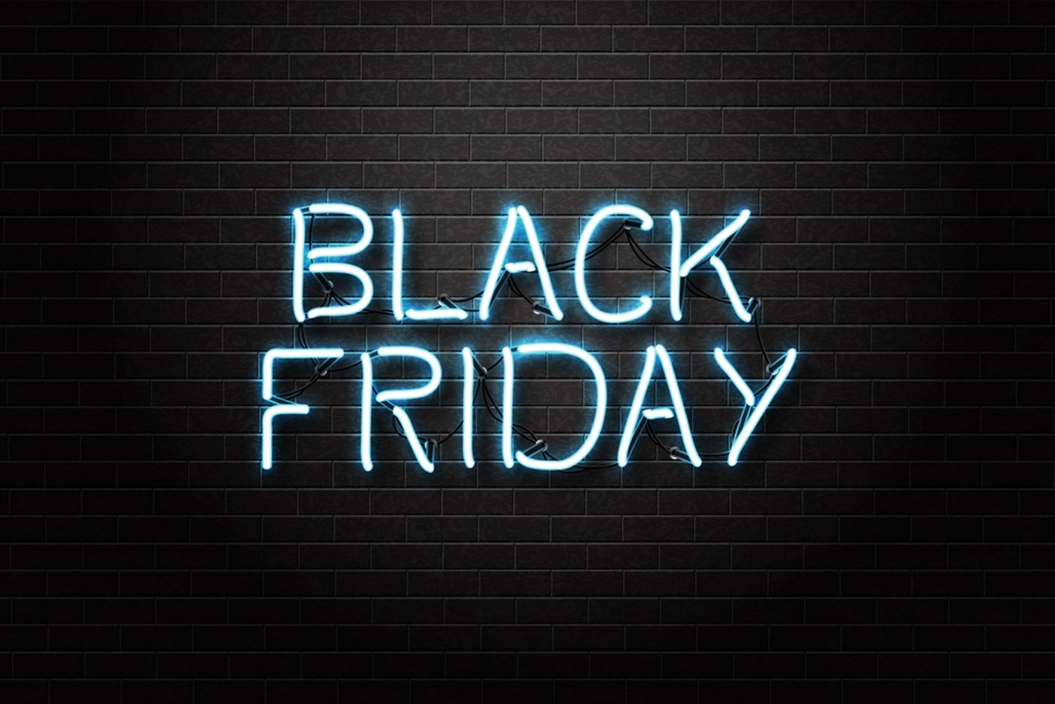 Black Friday lettering sign and logo. Black friday sale banner. Black Friday background. Neon sign