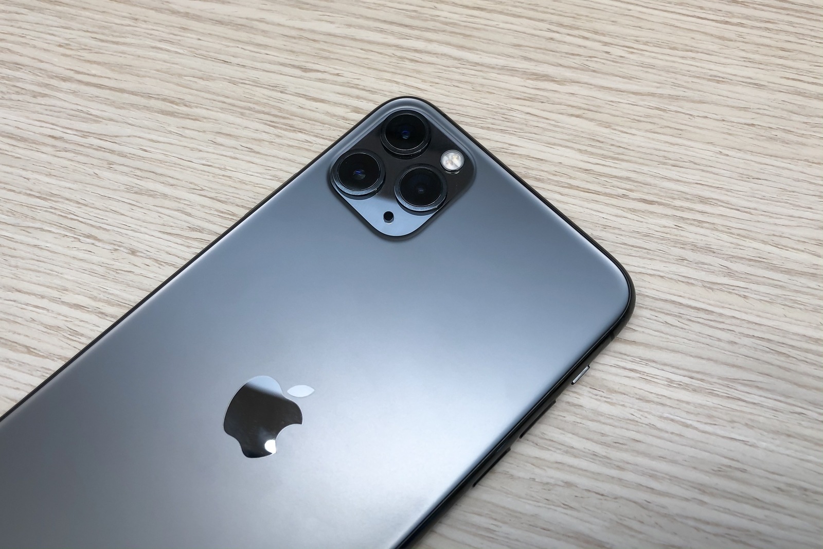 Bangkok Thailand - 22 Oct 2019: iPhone11 pro max space gray color mobile phone from apple showing on the table in the AIS shop in Siam paragon, Bangkok