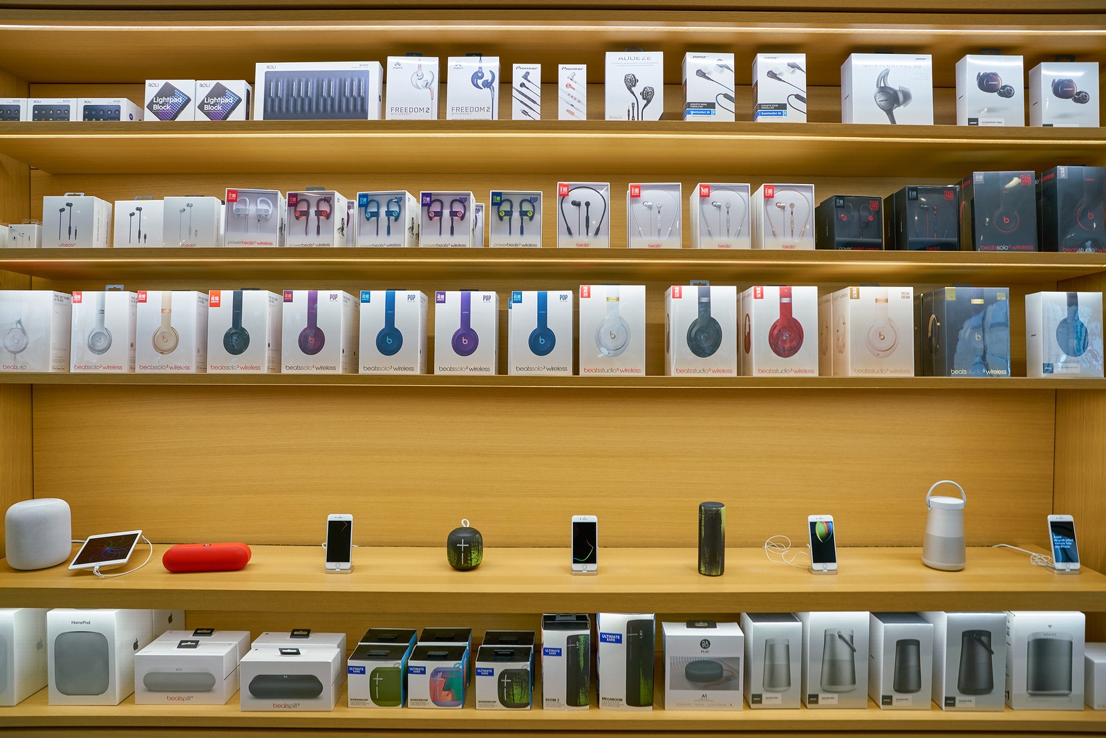 COLOGNE, GERMANY - CIRCA OCTOBER, 2018: goods in display at Apple store in Cologne.