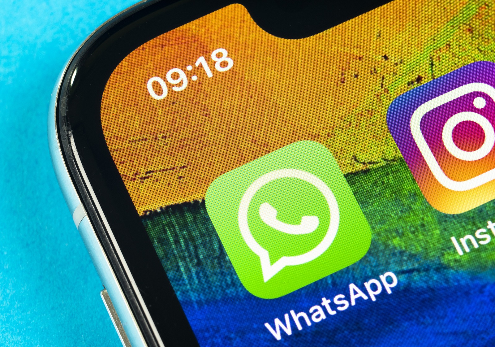 Helsinki, Finland, May 4, 2019: Whatsapp messenger application icon on Apple iPhone X smartphone screen close-up. Whatsapp messenger app icon. Social media icon. Social network