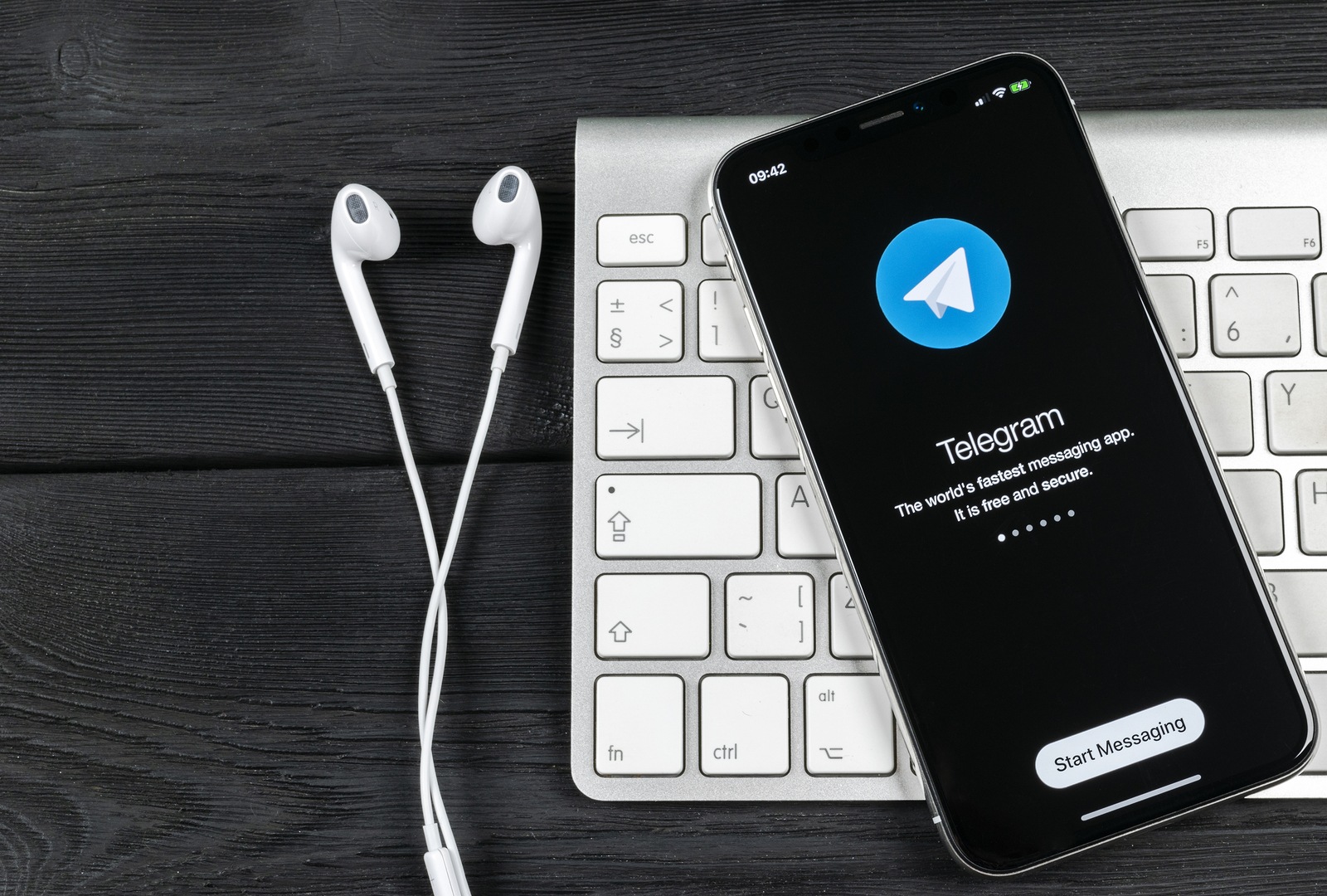 Sankt-Petersburg, Russia, June 2, 2018: Telegram X application icon on Apple iPhone X screen close-up. Telegram X app icon. Telegram X is an online social media network. Social media app