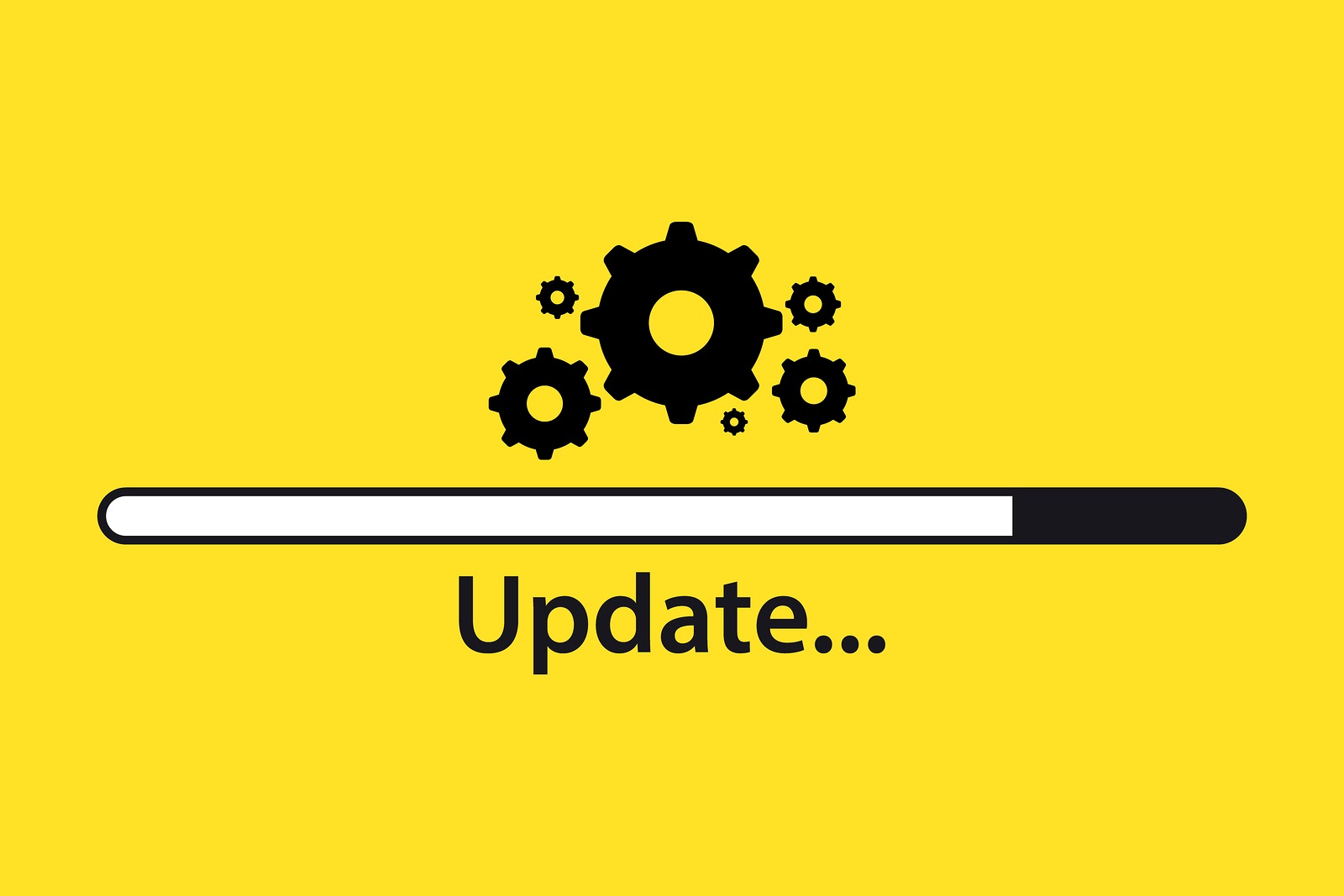 Software update. Loading process. Upgrading concept. Vector illustration in flat style. Upgrade Update Refresh. Loading process.Concept of upgrade application progress icon for graphic and web design