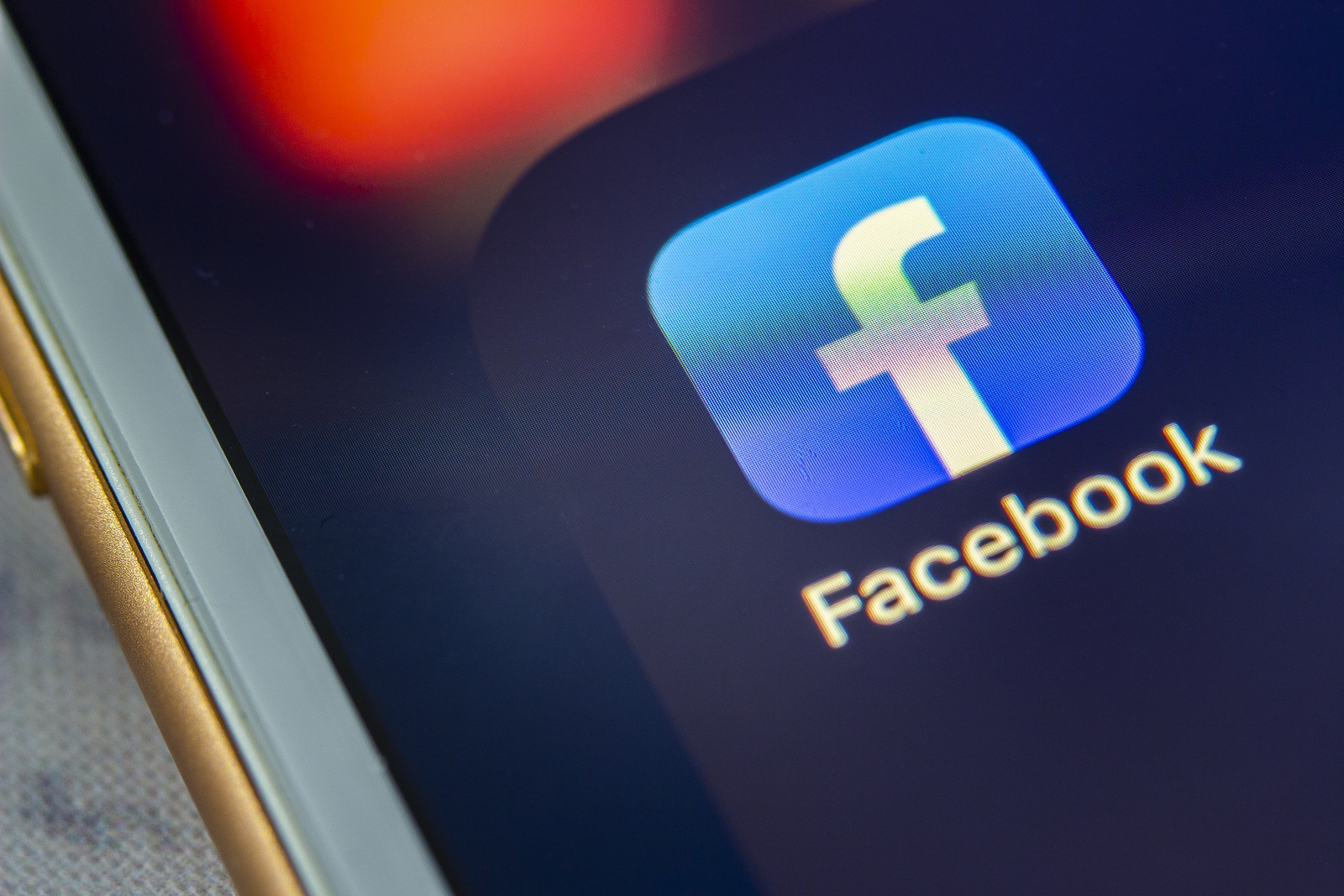 Calgary, Alberta. Canada Dec 4 2019: Close up of the Facebook app. Facebook provides employees a chat to help answering hard questions from relatives. Illustrative