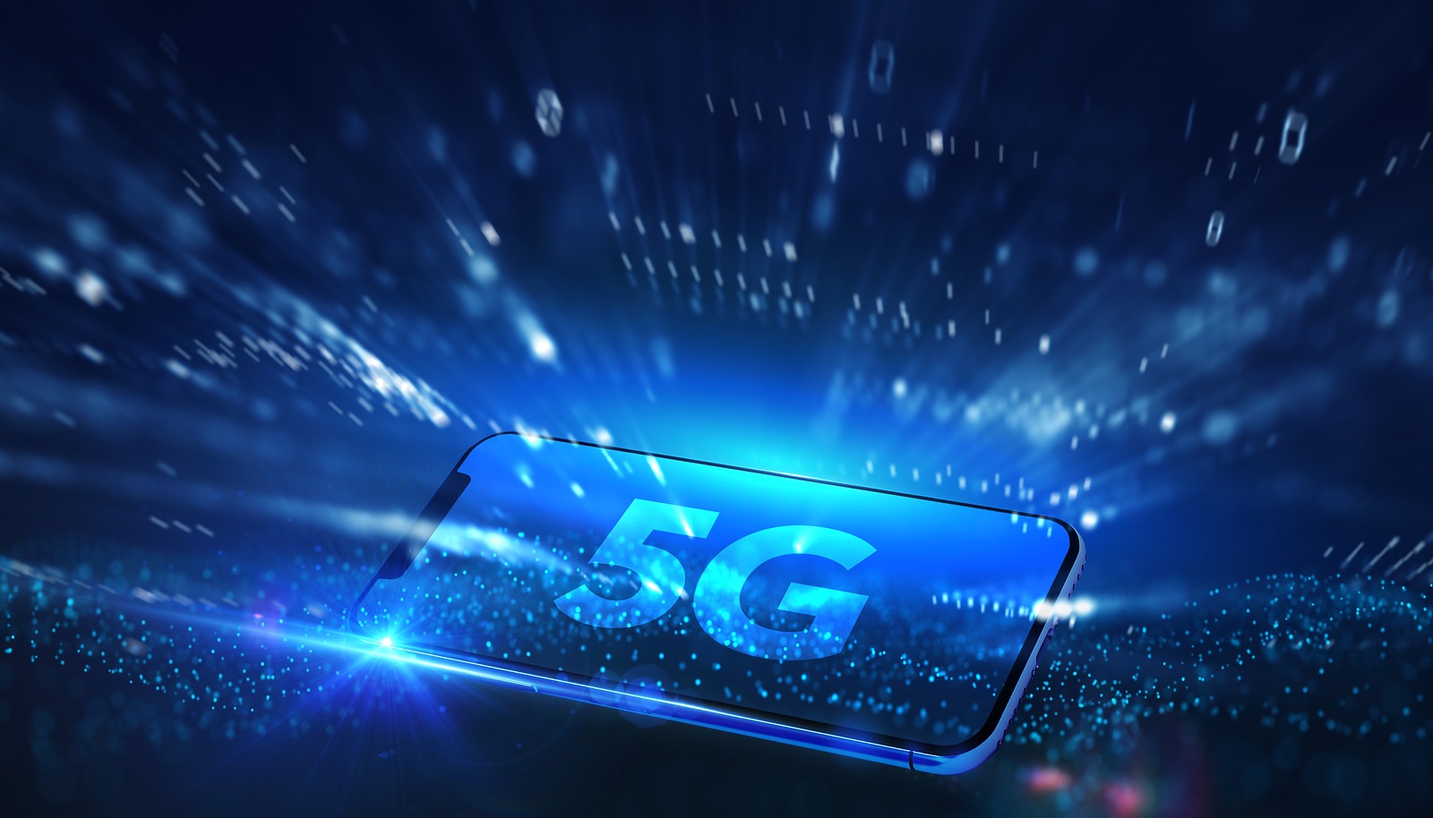 The concept of 5G network, high-speed mobile Internet, new generation networks. Business, modern technology, internet and networking concept. 3D illustration.