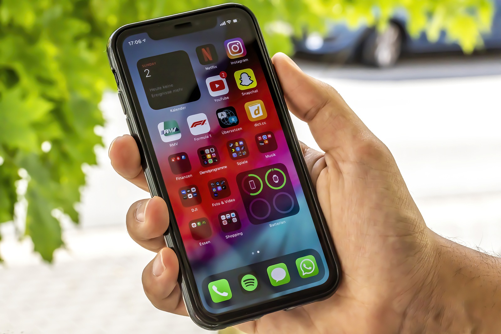 Frankfurt, Germany - 02nd August 2020: A german developer testing the new Beta version of IOS 14 on an iPhone 11 Pro Max, the next version of the Apple software for their devices, testing the widgets.