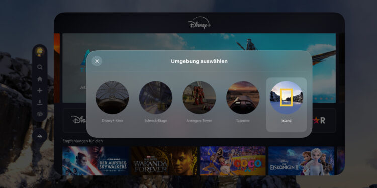 Vision Pro: Neue 3D-Filme und Umgebung auf Disney+