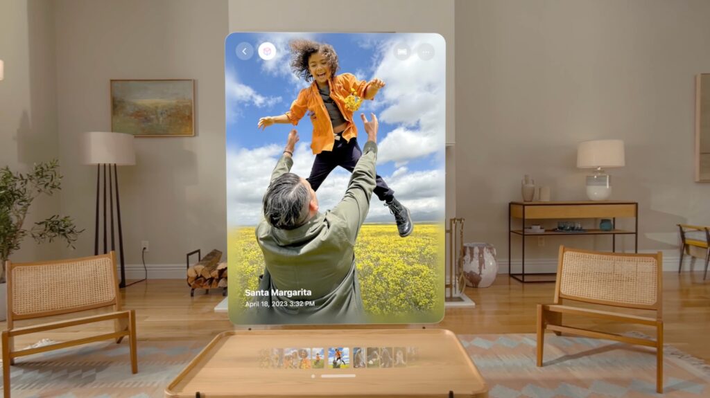 Apple Vision Pro räumliche Inhalte Safari